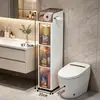 Armário estreito de armazenamento para espaços apertados para uso doméstico, armário à prova d'água para espaços estreitos de banheiro, prateleira de cozinha, armário de armazenamento com tampa basculante, armário organizador