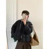 Abrigo de algodón con capucha transfronterizo con paneles de punto, chaqueta de algodón rellena de plumón para mujer, estilo corto de invierno 2026, holgado, cálido, grueso, abrigo estilo coreano