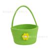 Cesta Pequeña de Cuerda de Algodón con Flores Cesta Colgante Trenzada de Cuerda de Algodón Macetero Colgante Trenzado de Cuerda de Algodón Cesta Trenzada de Cuerda de Algodón Cesta para Cosméticos, Joyas, Adornos