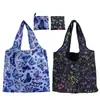 Novo em Estoque Grande 190t Tecido Floral Bolsa Tote de Compras Bolsa de Poliéster Atacado Bolsa Dobrável Promocional Bolsa Ecológica