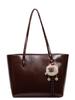 Bolso de Trabajo para Viajar Bolso de Hombro Simple de Cuero Encerado al Aceite de Moda para Mujer Primavera 2025 Nuevo Bolso Tote de Gran Capacidad
