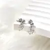 Aretes Redondos Huecos de Acero de Titanio con Forma de Estrella de Cinco Puntas, Joyería Sencilla de Lujo Accesible de Nicho, Aretes de Corazón