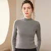 Camiseta Básica Ribana Feminina Slim Fit Versátil Mágica Emagrecedora Cashmere Camiseta Básica Feminina