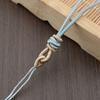 Colgante de cuerda con nudo de transferencia tejido a mano, colgante de cuerda de ágata de jade para collar, colgante de cuerda para colgar en el cuello