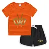Camiseta de cuello redondo para niños, pantalones cortos, camiseta informal coreana, conjunto de camiseta interior absorbente de sudor, de caramelo, de verano 2023