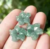 Acessórios de Flor Jacarandá Azul Água Jadeíta Grau A Pulseira DIY Colar Brincos Estilo Antigo Acessórios de Gola Qipao Pétalas de Jade