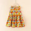 Vestido chaleco de princesa para niños grandes y niñas vestido de seda de algodón vestido de verano de estilo occidental de seda de algodón para niñas nuevo para niños coreanos