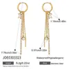 Pendientes de Borla con Pedrería Jieding Pendientes de Acero de Titanio Lujo Ligero Pendientes de Gama Alta Accesorios Transfronterizos de Nicho Pendientes de Acero Inoxidable
