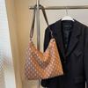 Bolsa Feminina Grande Capacidade Moda Vintage Outono 2024 Nova Bolsa Simples de Ombro Portátil para Axila Bolsa Tote para Mulheres