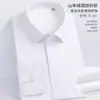 Camisa Social Casual de Malha Modal Cashmere Manga Longa 26 Nova Outono Masculina Cor Sólida Espessada Não Amassa