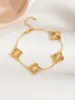 Collar de Azúcar Cuadrado Trébol de Cuatro Hojas Gipsofila Diseño de Lujo Ligero Nicho Cadena para Suéter Clavícula Apilamiento Accesorios Simples para Mujer Venta al por Mayor