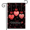 Bandeira de Jardim Transfronteiriça Novo Dia dos Namorados Série Amor Doce Decoração de Pátio ao Ar Livre Linho Dupla Face Bandeira de Jardim