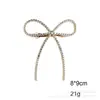 Presilha de Mola com Laço de Strass de Luxo Leve Francês Fábrica de Origem Em Estoque Envio Rápido Presilha de Cabelo com Temperamento Cabelo Semipreso Presilha de Tubarão