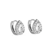 Brincos de Prata 925 com Zircônia Microcravejada Design de Nicho Moda de Alto Valor Versátil Brincos de Argola Simples
