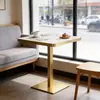 Mesa de comedor de pizarra de estilo occidental de lujo ligero, mesa de comedor para cafetería comercial, tienda de té con leche, restaurante, mesa de comedor para tienda de snacks casera, tienda de fideos