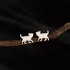 Moda Coreana Novos Brincos de Aço Inoxidável para Mulheres Moda Mini Animais Fofos Brincos de Gato Brilhantes Yiwu