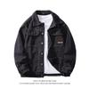 Chaqueta de Mezclilla para Hombre Jian Heng Tendencia High Street Retro Unisex Sentido de Alta Gama Mezclilla Lavada Chaqueta de Pareja talla grande