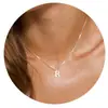 Amazon Transfronterizo Colgante Brillante de 26 Letras Cadena para Clavícula Cadena de Caja Collar Gargantilla de Moda para Viajes Diarios para Mujeres