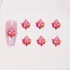 Accesorios populares transfronterizos para decoración de uñas de hoja de arce, pequeños accesorios de resina para manualidades DIY, aretes, pinzas para el cabello, decoraciones de uñas ponibles y pedrería