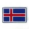 Bandera Bordada Mundial Velcro Islandia Dinamarca y otros países Pegatina de Tela para Bandera Insignia Táctica Mochila Pegatina de Tela Bordada