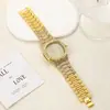 Relógio Feminino Novo de Luxo Transfronteiriço, Relógio Feminino Estrelado Fashionável para Negócios em Liga de Zinco, Relógio de Quartzo Casual e Versátil