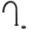 Grifo de lavabo de dos agujeros con agua fría y caliente, giratorio, para lavabo de baño, montado en encimera, de una sola palanca, cuerpo de cobre, grifo extraíble para lavabo bajo encimera