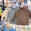 [Stock Listo] Suéter de Cuello Alto para Niños Otoño e Invierno 2025 Nuevo Estilo Kidsren Niños y Niñas Invierno Todo en Uno Terciopelo Tejido