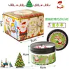 Vela Perfumada Navideña de Amazon Transfronteriza Decoración para Fiesta Navideña Cera de Soja Vegetal Caja de Regalo con Fragancia