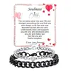 Conjunto de Cadena Cubana con Circonita Incrustada en Forma de Corazón para Pareja Anillo y Pulsera de Acero Inoxidable Lisos Regalo de San Valentín