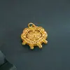 Ping An Campanilla Candado Colgante Color Oro Imitación 3D Oro Duro Método Antiguo Oro Arena Oro Hueco Colgante de Cuerda de Campanilla Regalo