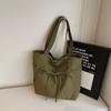Bolsa de Verano Ligera con Cordón de Gran Capacidad para Mujer 2025 Nuevo Estilo Literario y Sencillo Bolso Cruzado Versátil Bolso Tote de Hombro