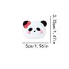 Fábrica de Bordado por Computadora Dongguan Tela para Bordar Panda Rojo Pegatinas de Tela Se Pueden Personalizar con Velcro, Sin Coser, Parches para Planchar, Autoadhesivos