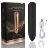 Vibrador Bala Recargable de 10 Frecuencias Dispositivo de Masturbación Femenina Vibrador Fuerte Plug Anal Masajeador Juguete Sexual Ricochet