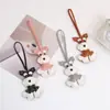 Colgante de Cachorro Schnauzer en Stock Encanto para Bolso de Muñeca de Cuero Llavero Lindo de Gama Alta Regalo de Vacaciones