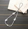 Cadena para teléfono móvil con perlas de estilo coreano para mujer, colgante con cuentas mixtas, cordón corto para teléfono móvil, correa de muñeca resistente a caídas