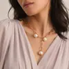 Joyería transfronteriza europea y americana collar con colgante de hebilla de anillo de perlas de cadena gruesa en forma de candado personalidad punk exagerado collar popular para mujer