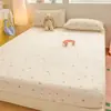 Novo Conjunto de 3 Peças Capa de Edredom Individual com Estampa de Biscoito Cream Puff Desenho Animado Cobertura de Cama Individual para Casa Amigável à Pele Confortável Pode Dormir Nu Roupa de Cama Venda por Atacado