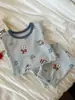 Nuevo conjunto de pijama de otoño e invierno para niñas timo, que consta de una parte superior y una inferior, ropa de otoño e invierno para niños, pijamas casuales con temática de dibujos animados y pantalones para dormir