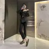 Zapatos Casuales Antideslizantes de Tacón Bajo 2025 Nueva Moda de Primavera Punta Redonda Cómodos Versátiles Mocasín Medio con Pedrería para Mujer