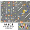 Nova Manicure Primavera Colorida Pequenas Flores Silvestres Adesivos de Alívio para Manicure Pintura a Óleo Romântica Adesivos de Unha Frescos Simples Fofos
