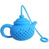Tetera creativa de silicona con forma de tetera, tetera con filtro de silicona, juego de té de regalo, escurridor de té de silicona