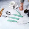 Cubiertos de acero inoxidable serie doble línea, vajilla de acero inoxidable estilo occidental, cuchillo, tenedor y cuchara, juego de cuchillo y tenedor para bistec de hotel, cuchara pulida