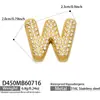 Collar Colgante Misterioso y Lujoso con Circonitas Incrustadas y 26 Letras Inglesas, Acero Inoxidable Chapado en Oro de 18k, Collar de Joyería para Mujer