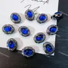 Caixa Mágica Oval Cravejada de Diamantes Anel Rosto de Ovo de Pombo com Oito Furos Zircônio Pulseira de Miçangas DIY Colar Contas Espaçadoras Acessórios Olho de Gato