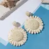 Pendientes de Hierba Rafi Flor Estrella Estrella de Mar Piña de Venta Caliente Transfronterizos Dopamina Tejidos a Mano Pendientes para Viajes de Verano Vacaciones