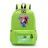 Grupo Bruja Cazadora Mochila Periférica Niños Niñas Estudiantes Color Dibujos Animados Gran Capacidad Bolsa Escolar