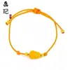 Pulsera de calabaza mariposa oro antiguo de alto color láser tienda de oro con joyería flash nicho lujo cuatro hojas
