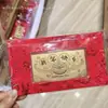 Sobre Rojo Banco de Oro 10Mg Oro Puro 999 Día del Padre Feliz Cumpleaños Souvenir de Oro Billete Conmemorativo