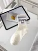 Nuevos calcetines de longitud media con estampado de letras, calcetines de algodón modernos estilo coreano, absorbentes del sudor y resistentes al olor, adecuados para deportes y uso diario, calcetines de algodón a rayas, colección primavera/verano