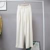 Simeng Big Sister Wet Cappuccino Cool Calças Penduradas Sense High Waist Terno Calças Mopping Casual Calças
